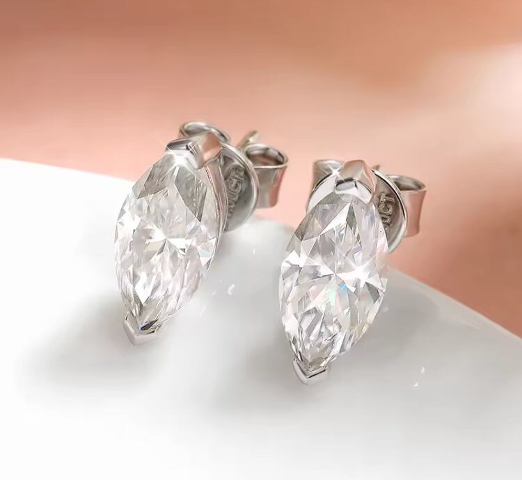 1ctマーキスカットピアス | Luna Luce labo jewelry