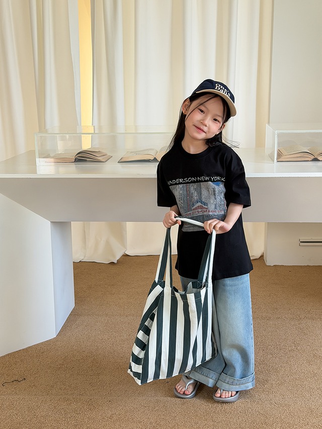 【KID】アメリカンレトロニューヨーク半袖Tシャツ - 18