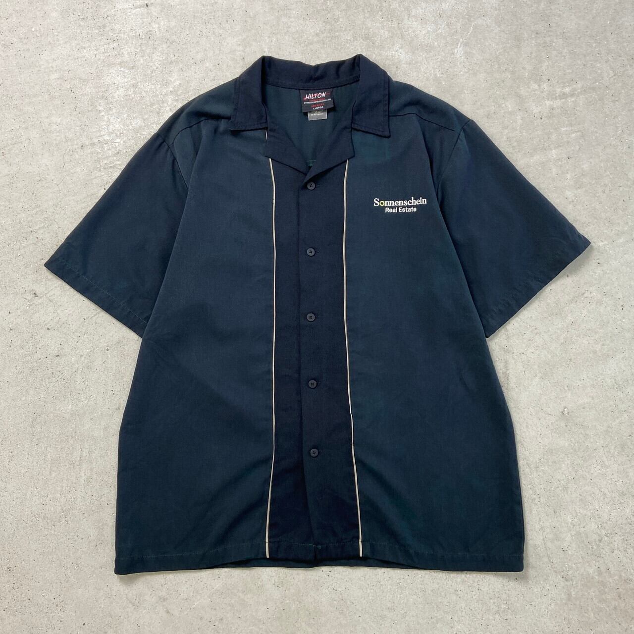USA製 Hilton ボウリングシャツ XL 半袖シャツ 古着 70s USA製 Hilton