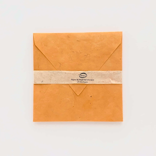 【SALE】 封筒 15x15cm オークル / 【SALE】　10 Envelopes 15x15cm Ocre Lamali