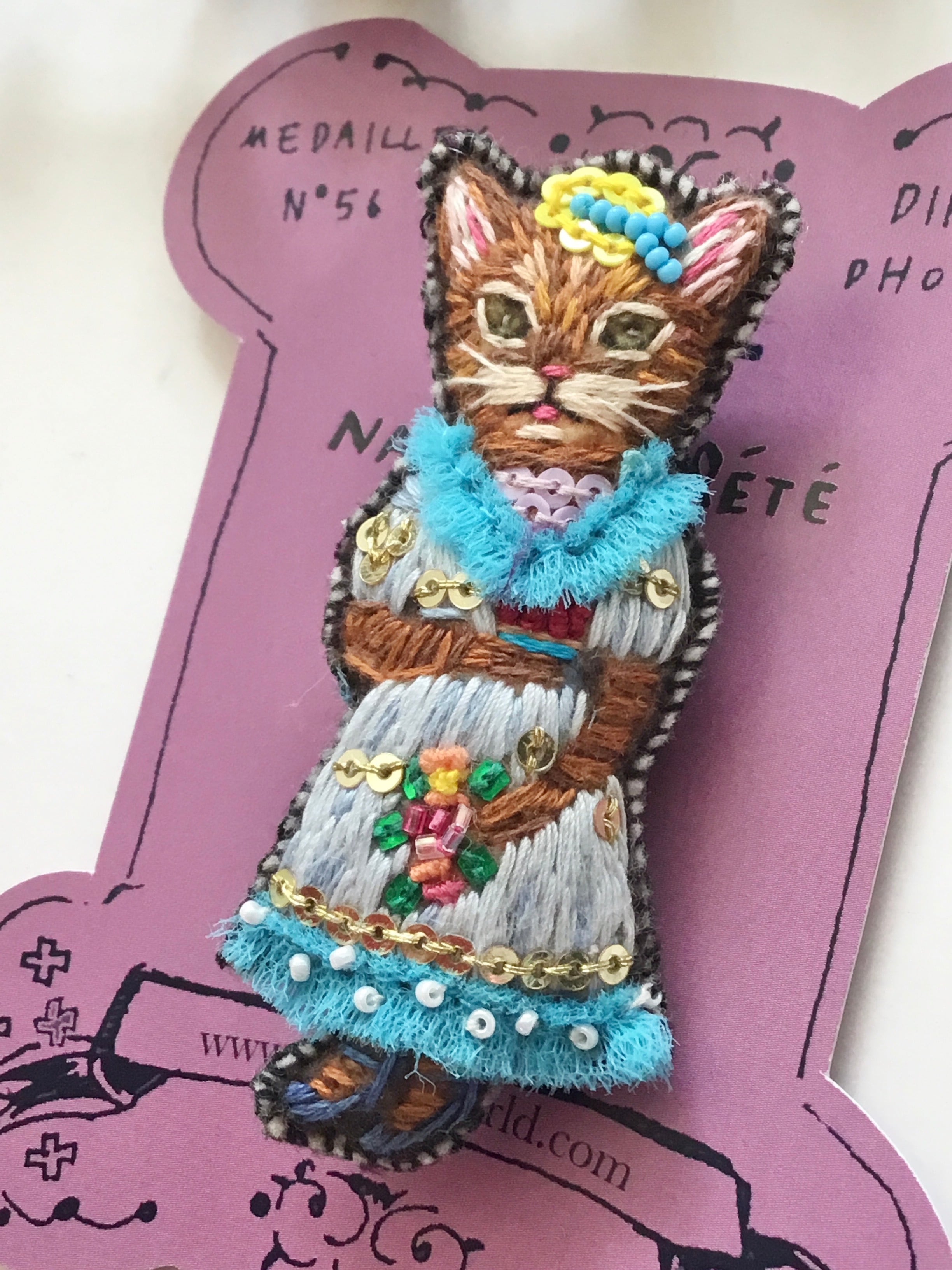 TAMAO WORLD Nathalie Lete ミニブローチ ケーキとねこ | MONOTIAM