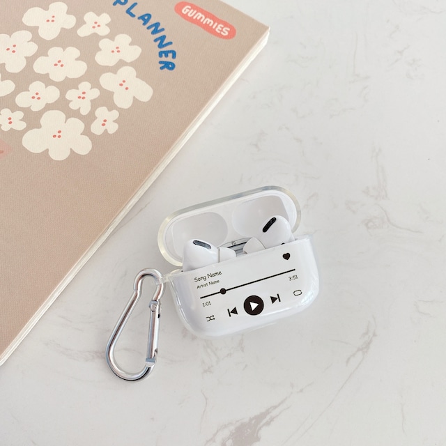 Play music design clear airpods case