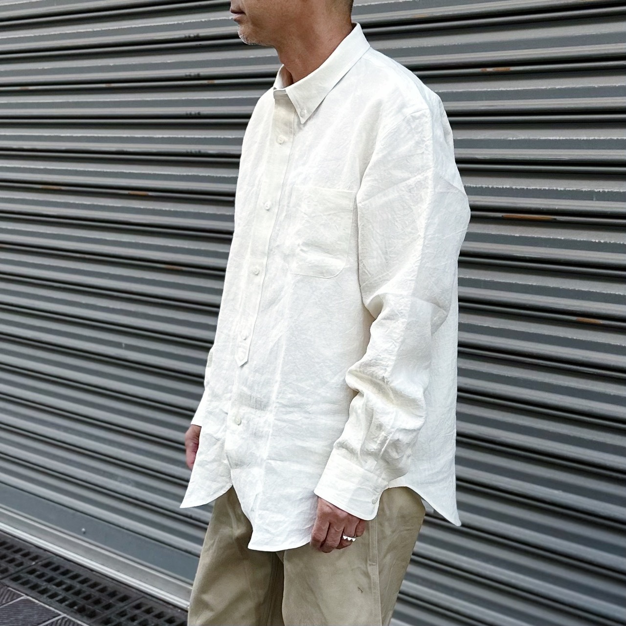 ( NATURAL ) CHIEF OFFICER LINEN SHIRTS
