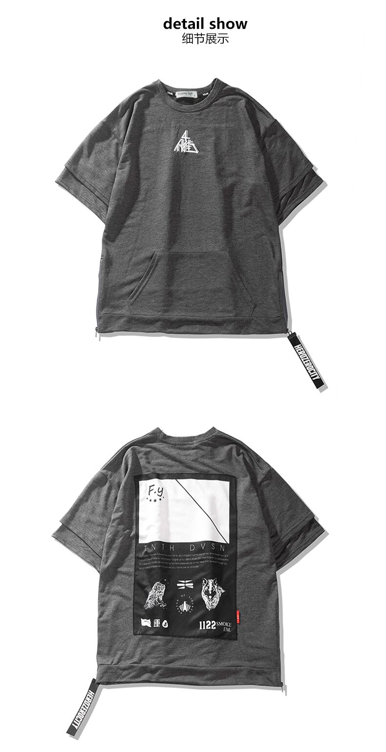 全2色 Tシャツ カットソー プリント カジュアル ストリート 