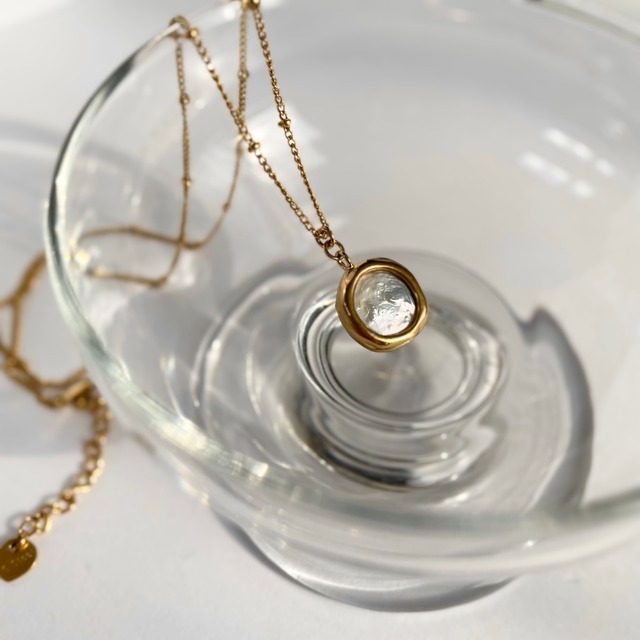 18KGP pearl pendant necklace （ネックレス／ステンレス／316L／パール）