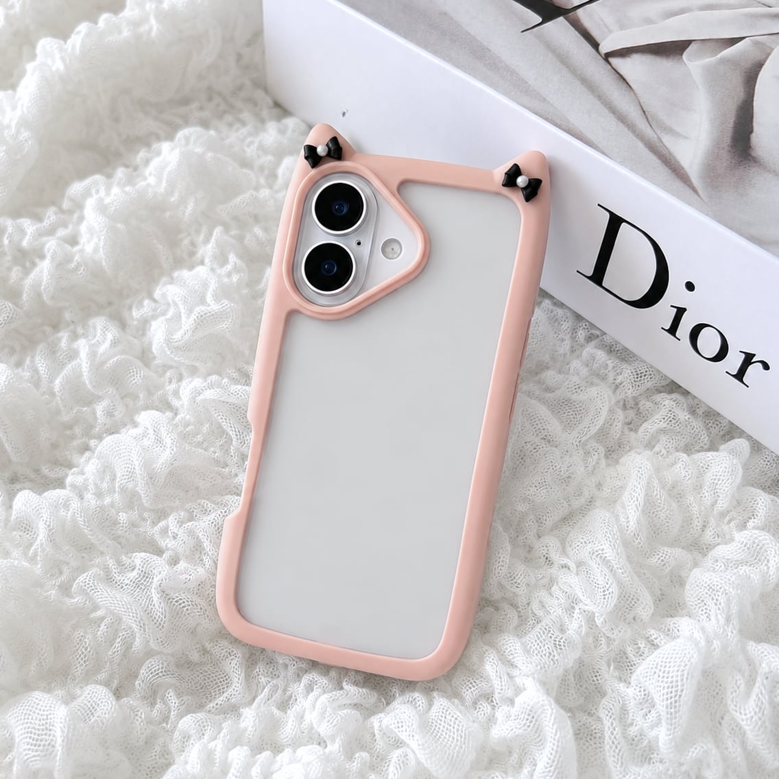 プティリボンローズミルクiPhoneケース