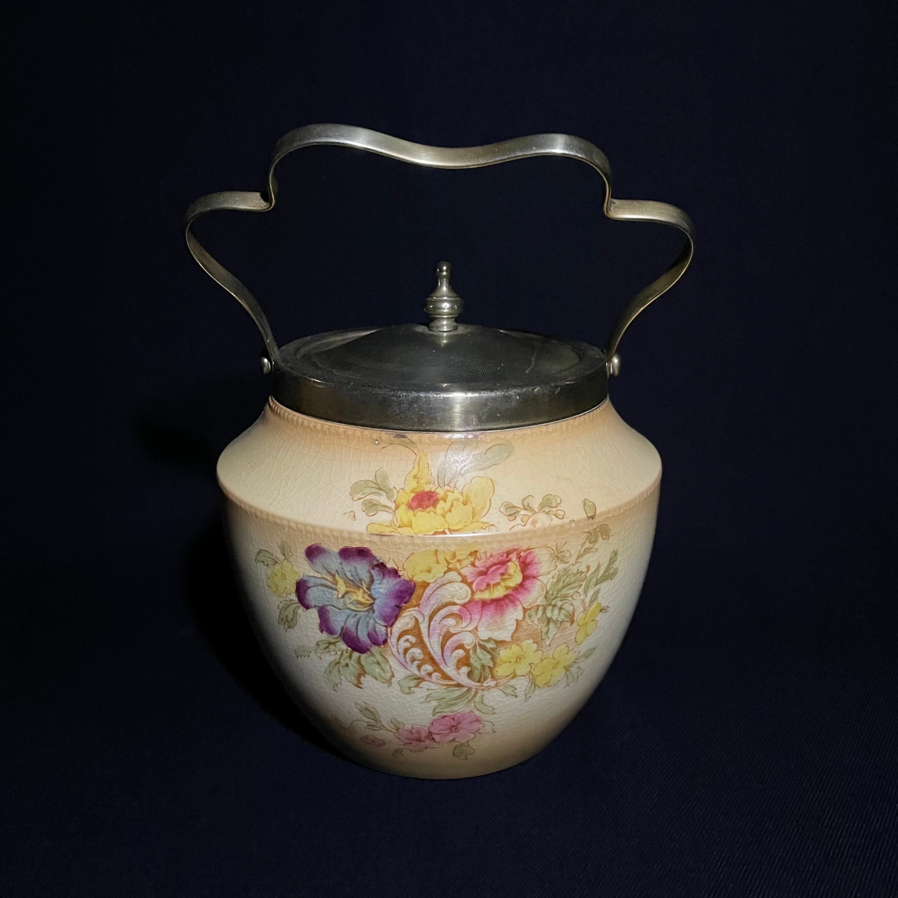 クッキージャー/イギリスアンティーク/S. Fielding & Co. (later Crown