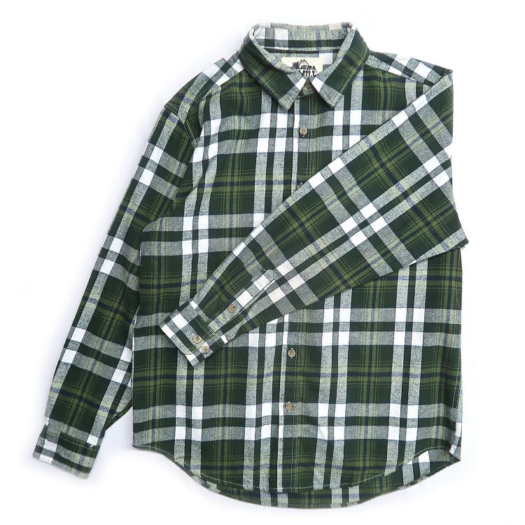 古着 OLD MILL ネルシャツ フランネル 長袖シャツ チェック 表記：M