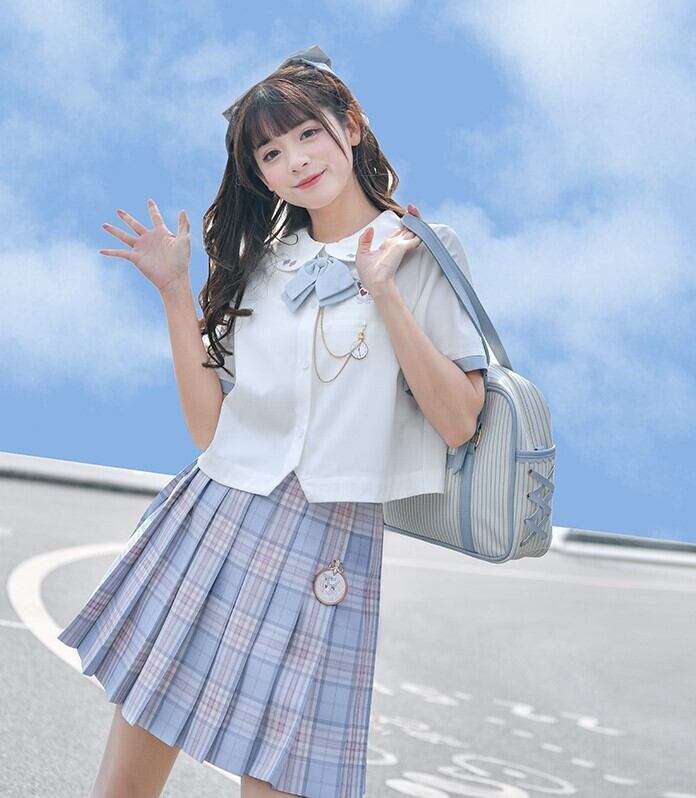 508 Jk制服 ディズニー アリス 公認 ロリータ チェック柄 プリーツスカート Anc8te Lachouette
