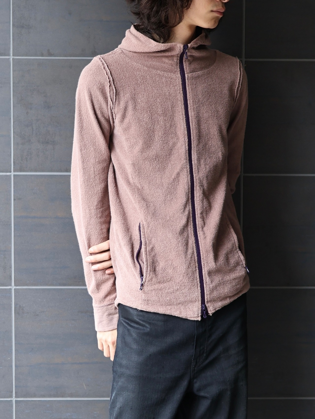 【ripvanwinkle】towel zip up hoodie