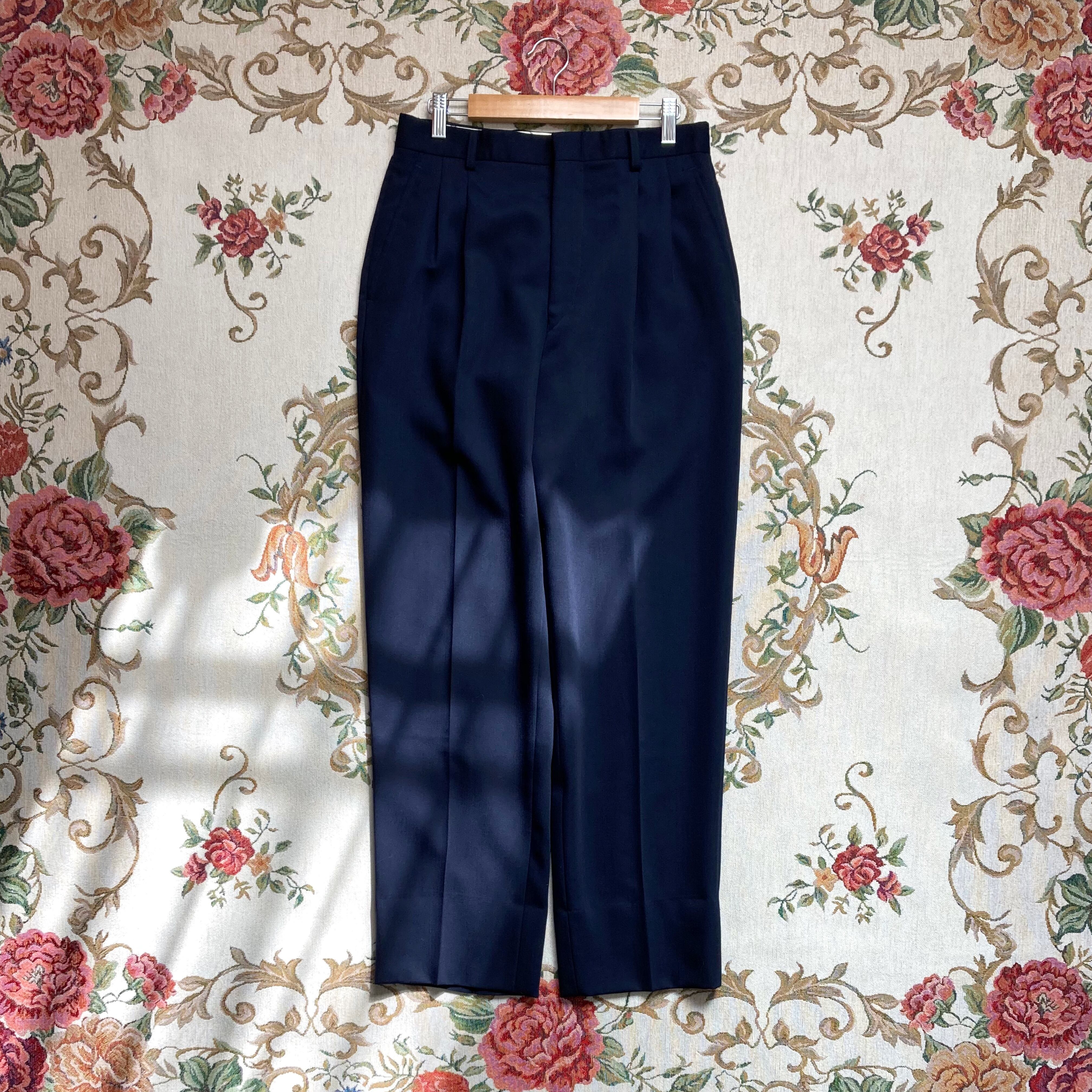 retro navy slacks【YouTube着用】