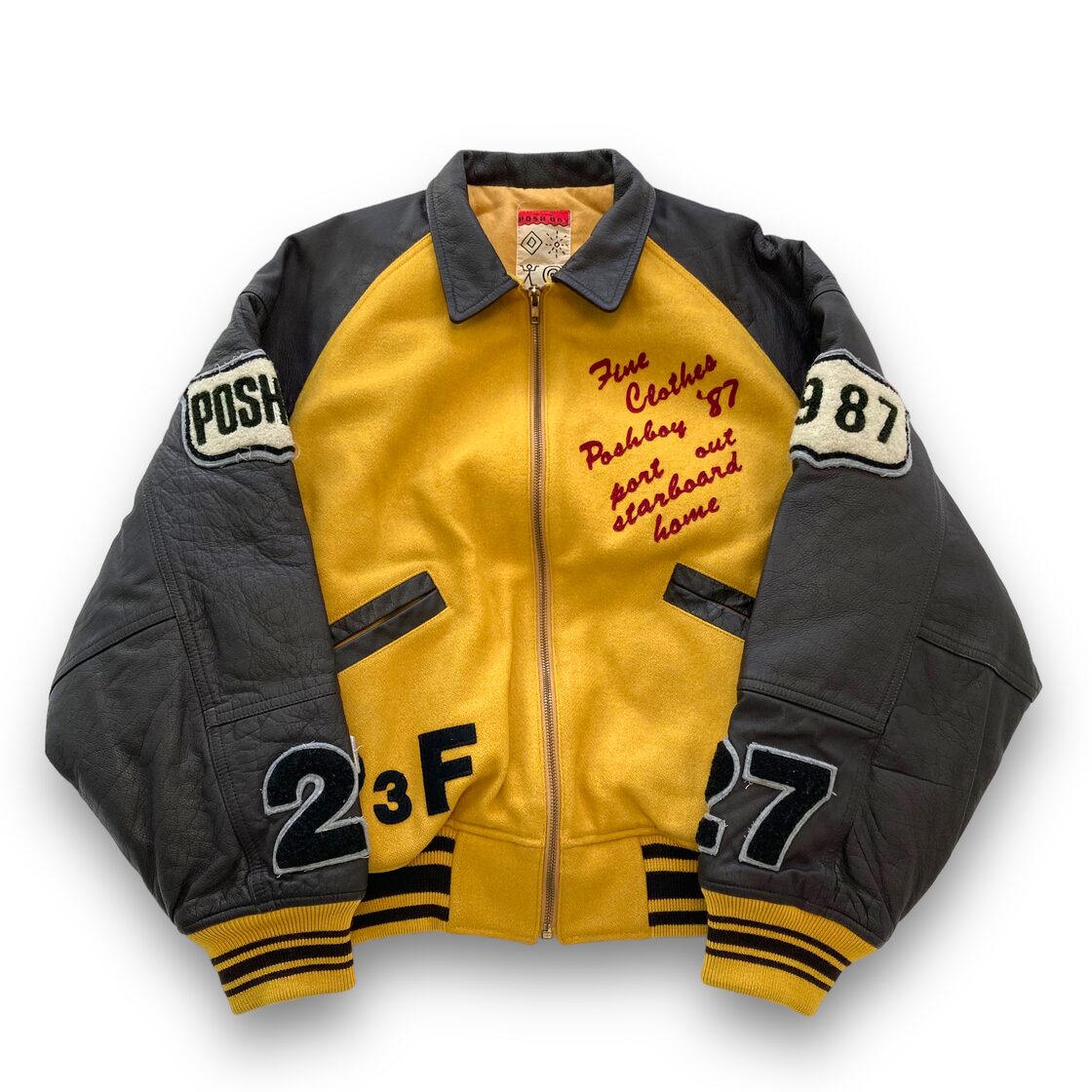 POSH BOY】90s ポッシュボーイ バーシティジャケット 袖レザー  