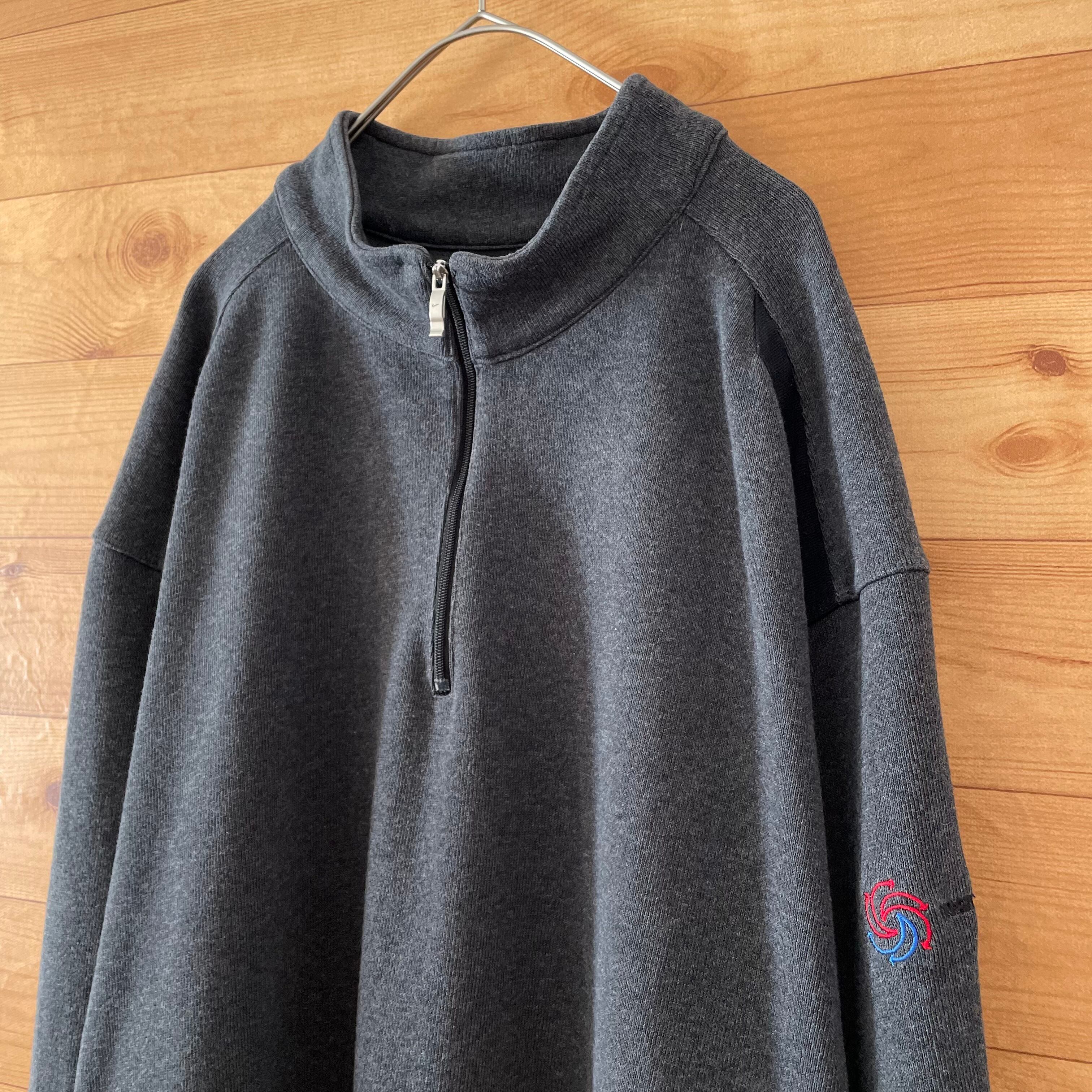 NIKE】ハーフジップ スウェット 企業系 ワンポイントロゴ Swoosh