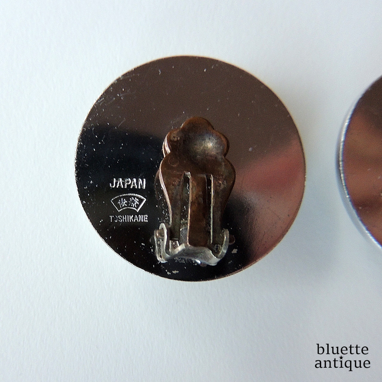 ヴィンテージ トシカネジュエリー 有田焼 竹文様 イヤリング