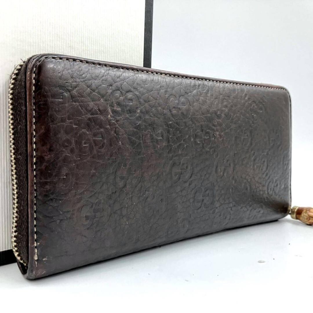 極美品✨GUCCI 2169 シマ バンブー タッセル レオパード 長財布