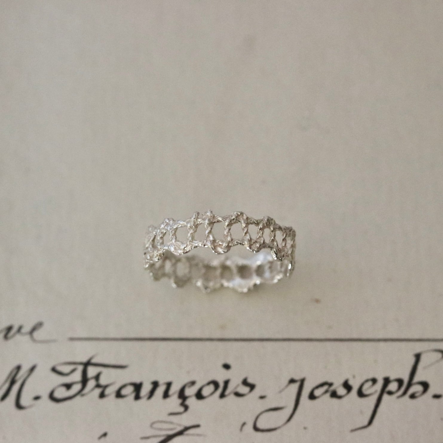 -エシェル- アンティークレースのシルバーリング