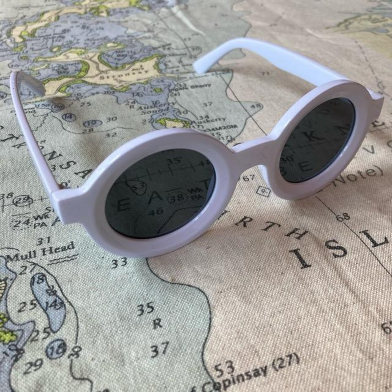 TOPANGA Accessory ミッドラウンドサングラス　全3色　ホワイト　オレンジ　ラベンダー