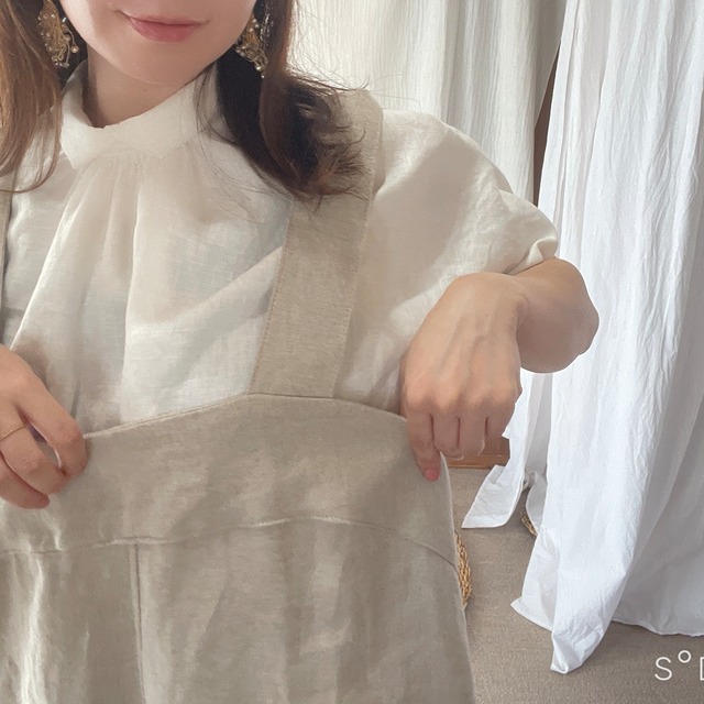 winter linen ↟ ゆるサロペ ↟