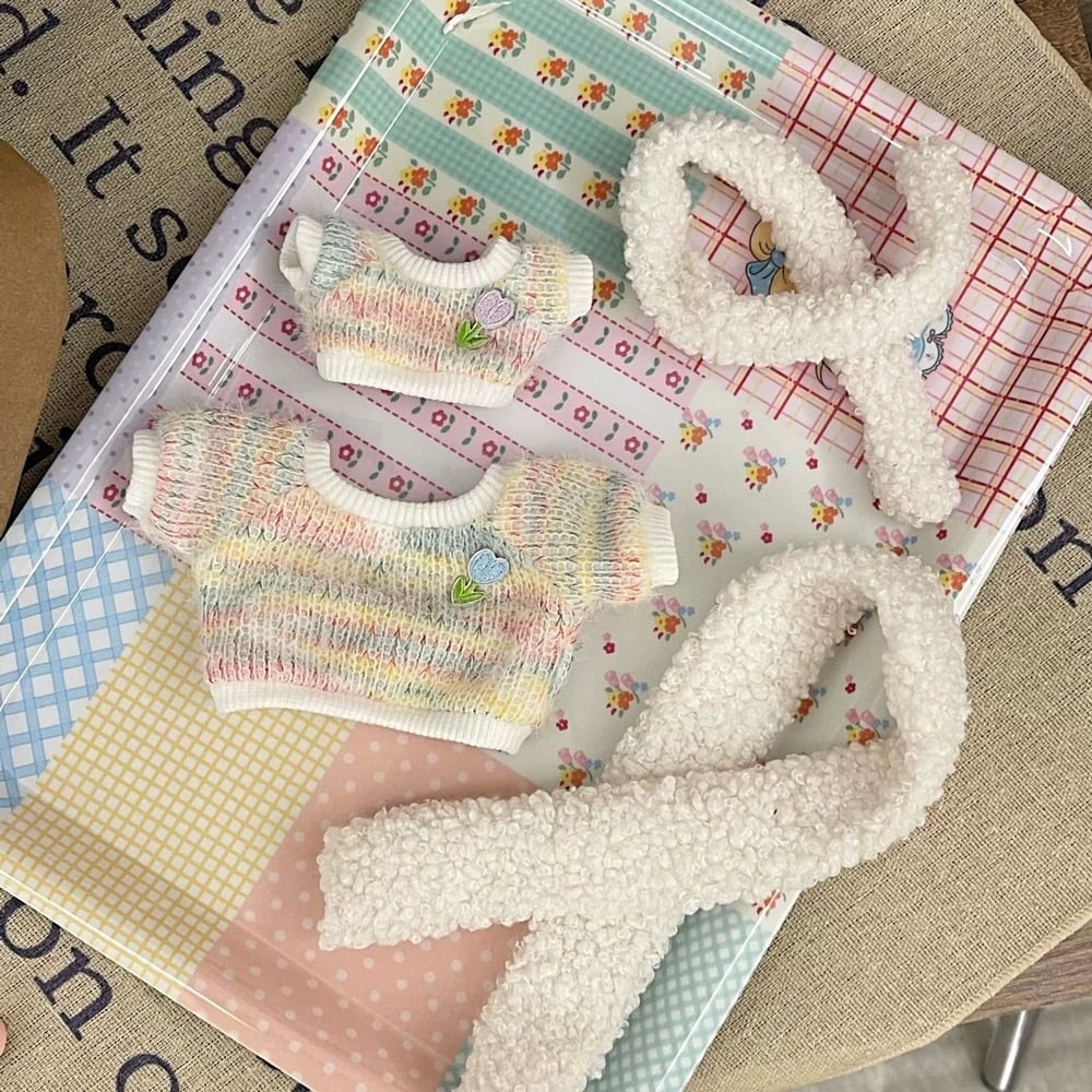 20cmぬい服】チューリップニットコーデ 20cm着せ替えぬいぐるみ用 お