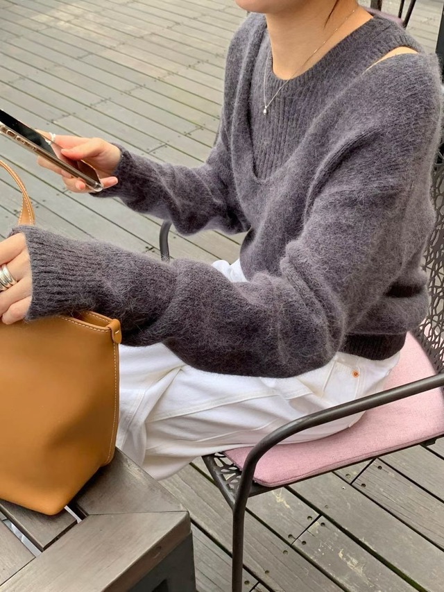 (予約) signature / Aman Layered knit Set 4color