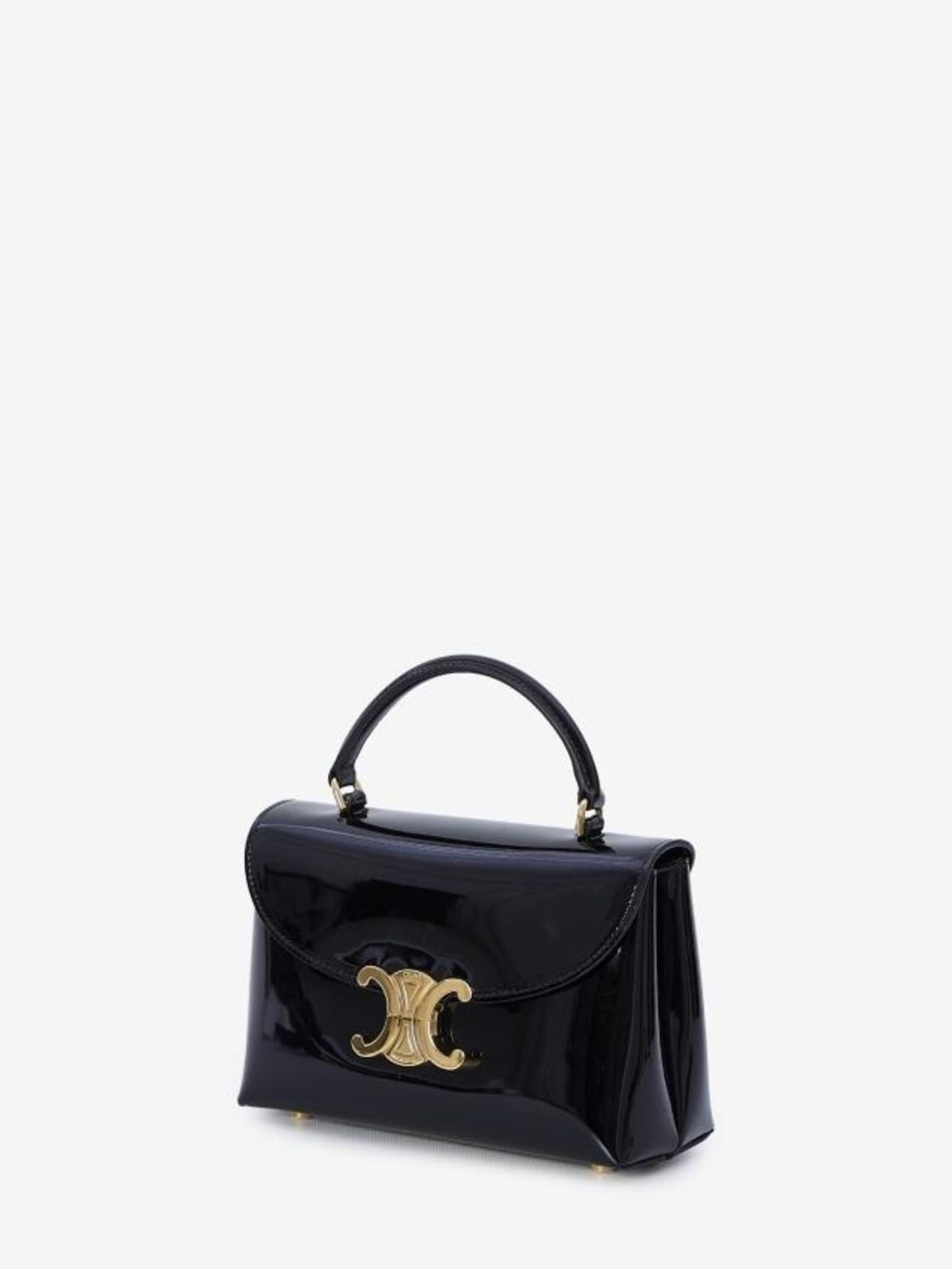 CELINE レザーショルダーバッグ ホースビット 金具 フォーマル 焦げ茶 