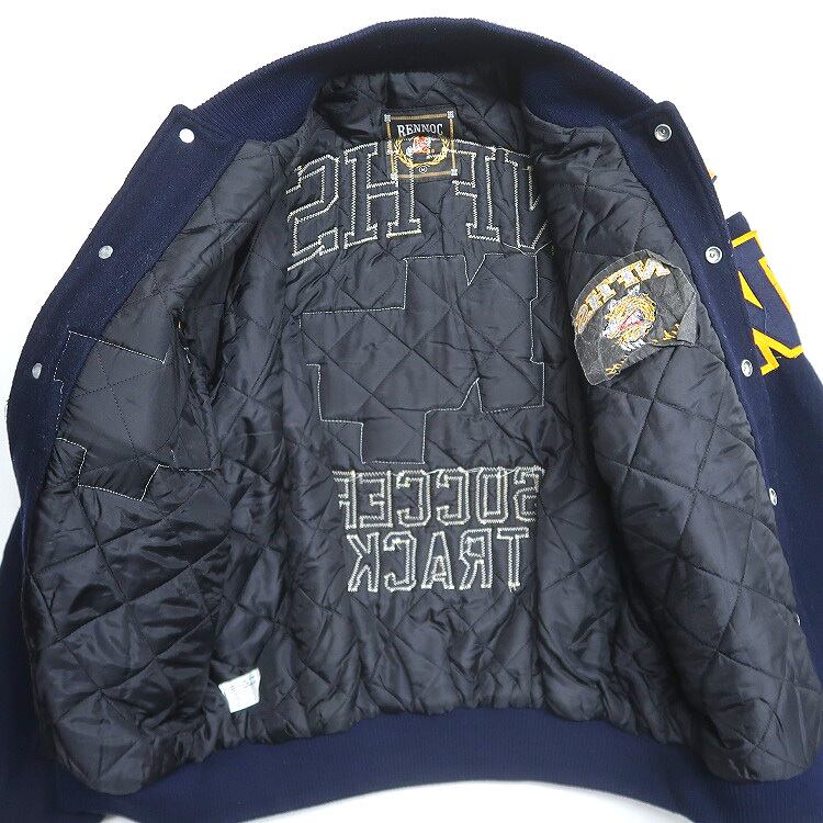 古着 90年代〜 USA製 RENNOC ウール スタジャン アワードジャケット