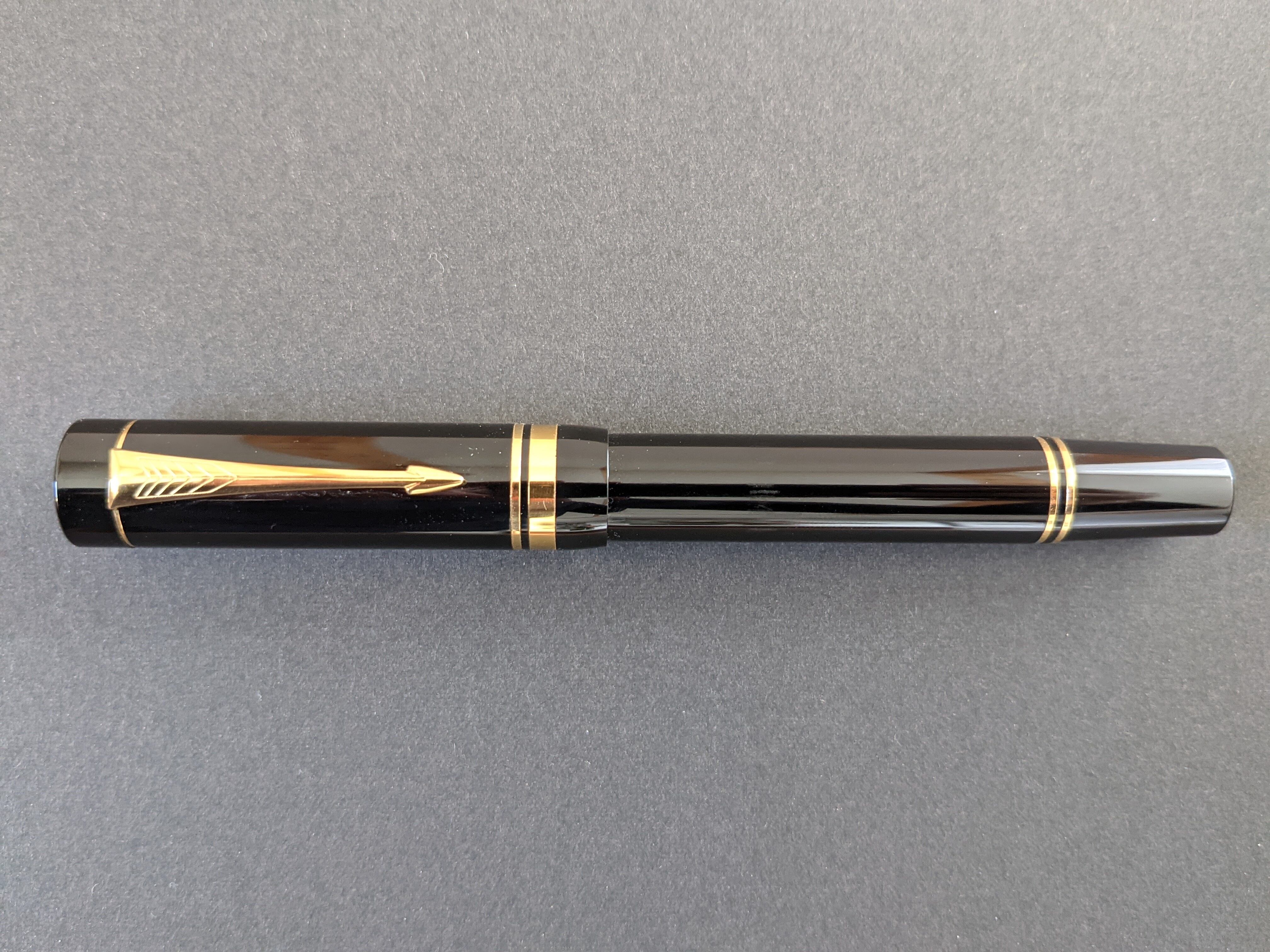 パーカー 万年筆 デュオフォールド（細字）18K 1991 パーカー デュオフォールド ゴールドプレート センテニアル