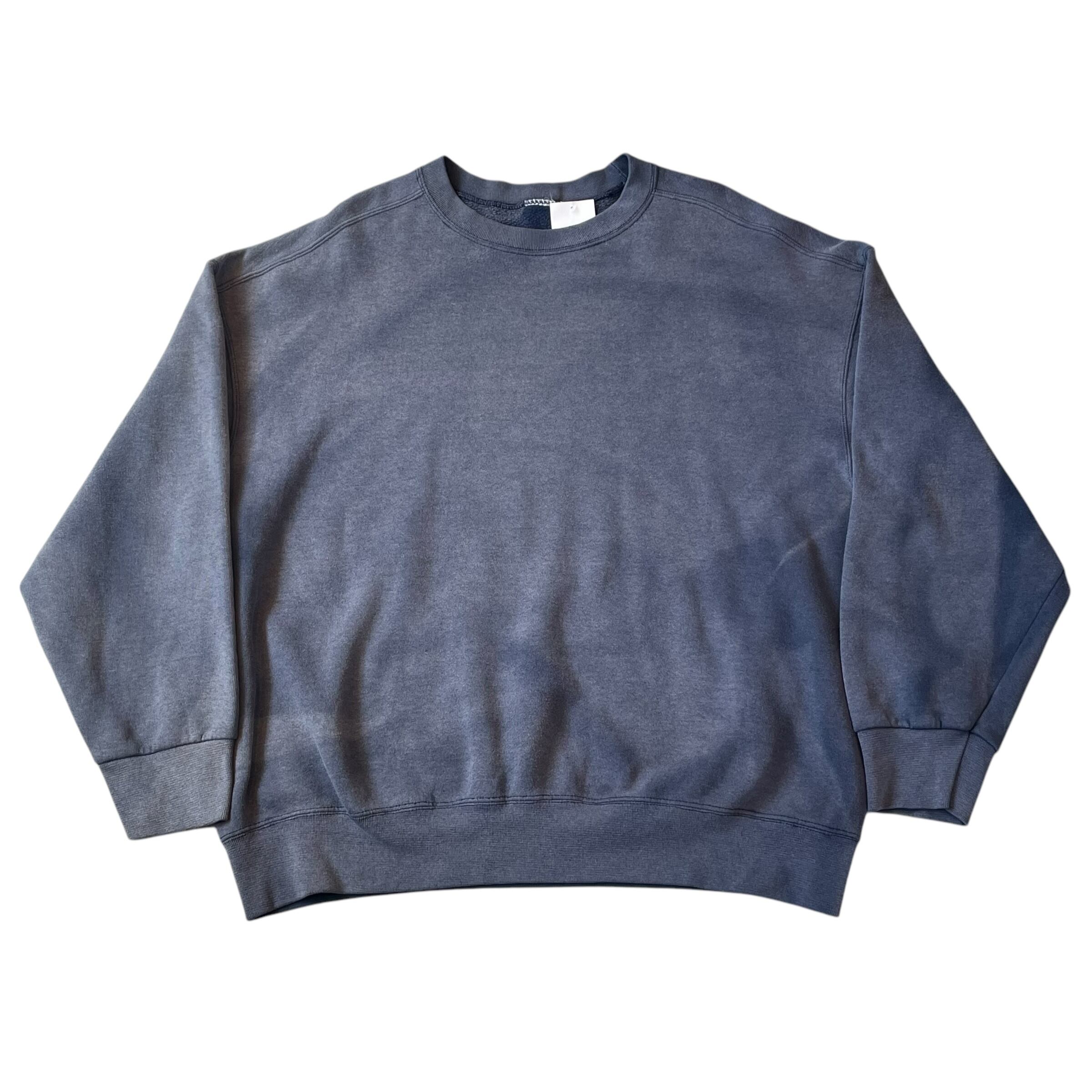 Good fade!!! 80~90s unknown "Navy" set-in sleeve sweat