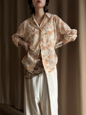 MADE IN JAPAN abstract sheer shirt-5304-7