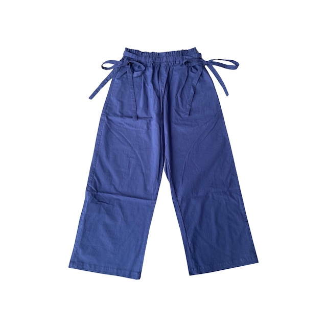 saruche Muji Indian cotton Long ribbon Trouser コットンパンツ Navy