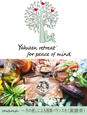 【Yakuzen retreat®】mana 月の癒しによる陰陽バランス（薬膳茶）ティーバッグ８包入