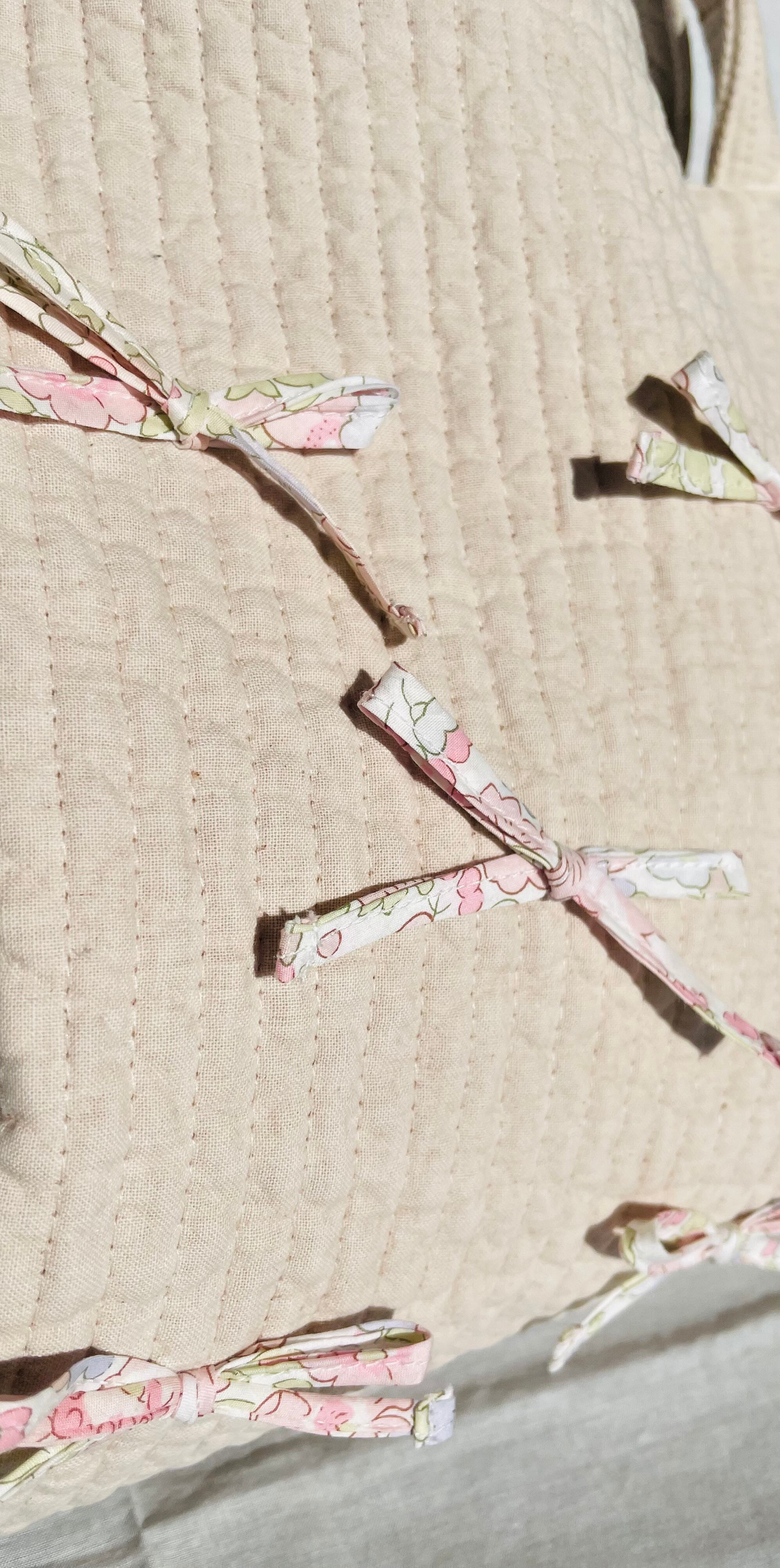 【残り1点】レッスンバック韓国ヌビキルト&リバティリボンバッグ