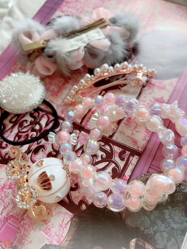 ＜one-off＞ビジューアクセテトリスBOX＜ファーフラワー＞