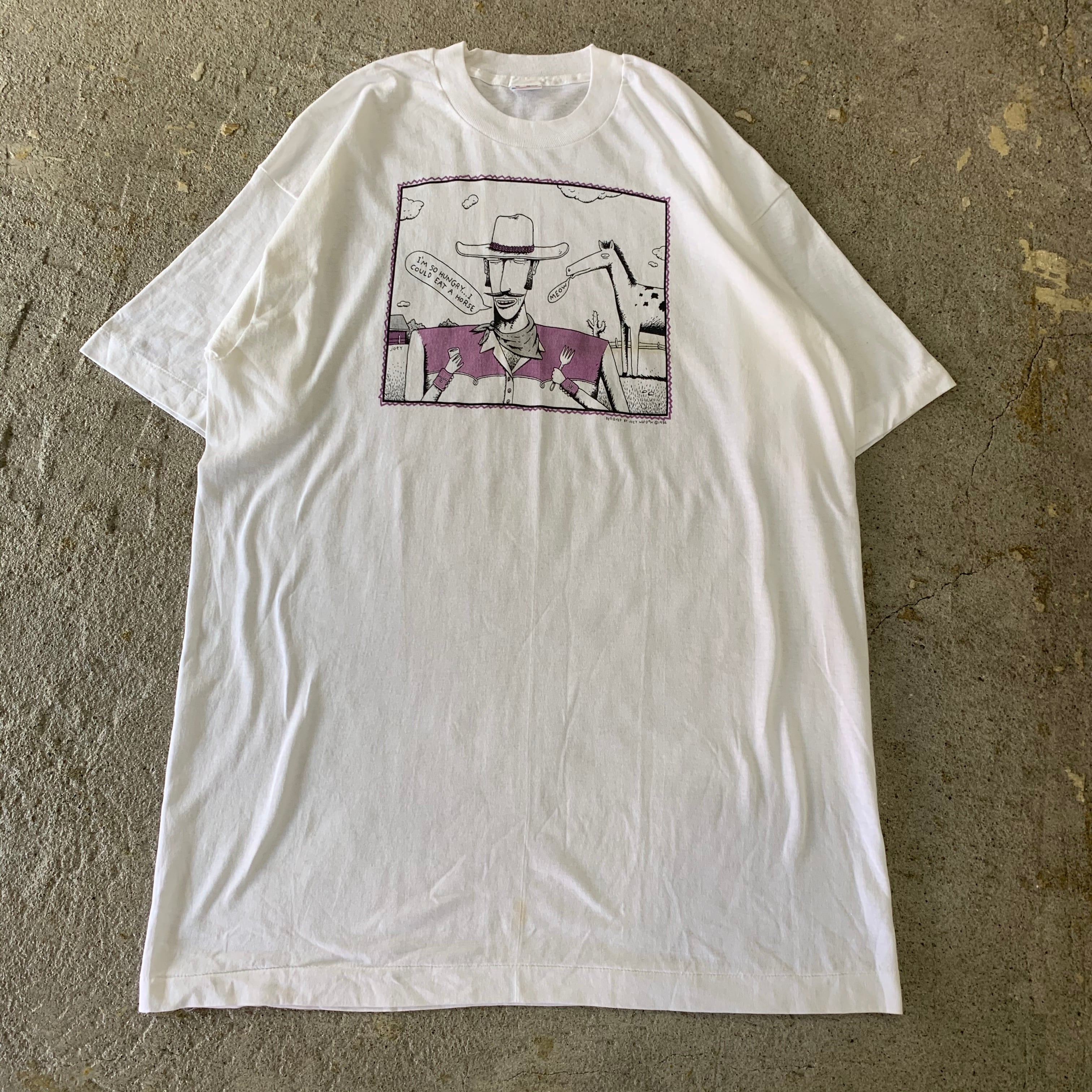 dead stock!!80s JOEY WALDON art T-shirt | What