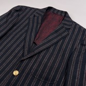 THE COLLECTION VAN JAC ヴァンヂャケット ストライプ 金ボタン オーダー 段返り3B ブレザー ジャケット EL B5 /紙タグなし/未使用品