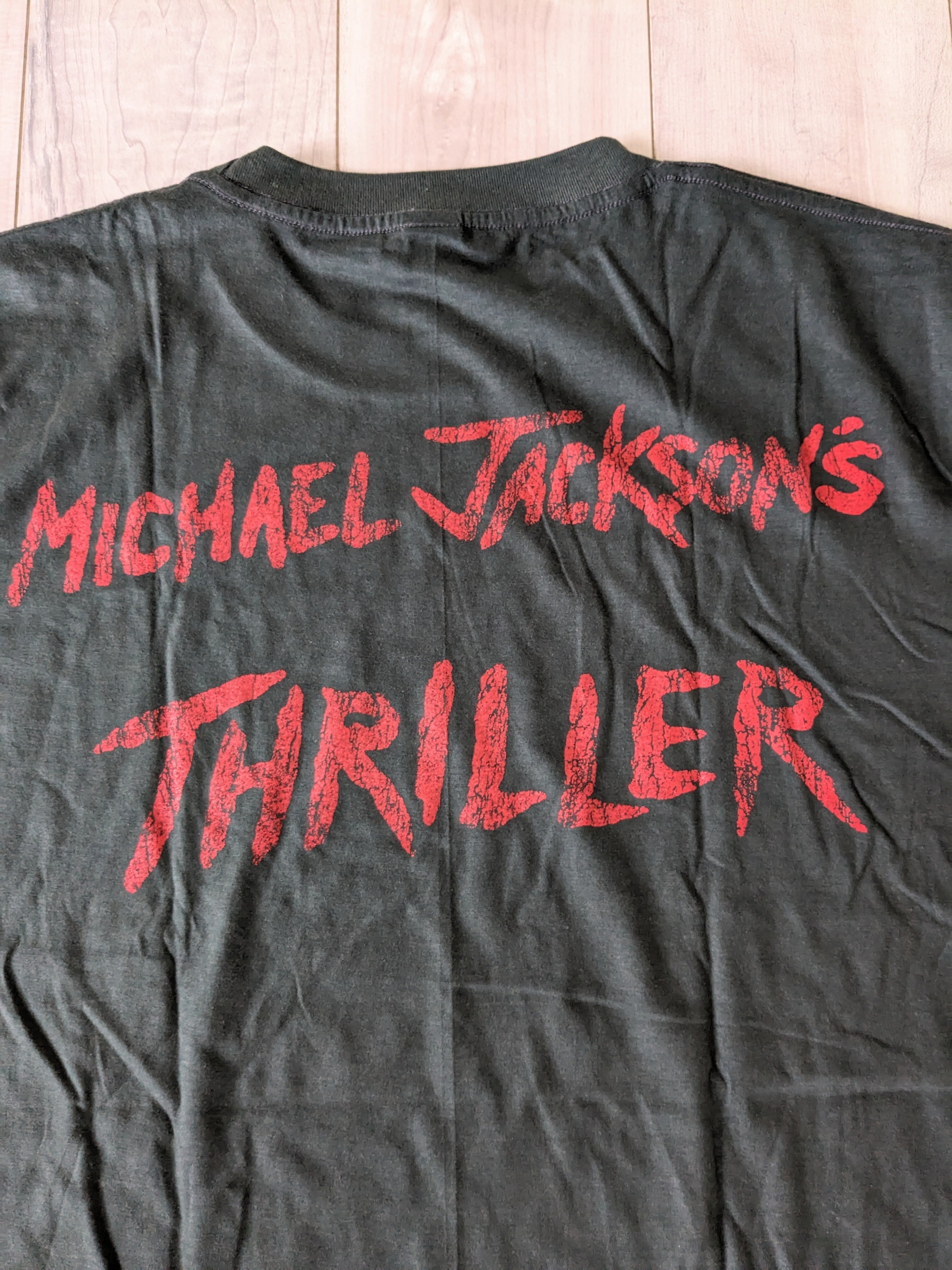 【マイケル・ジャクソン（Michael Jackson)】『Thriller ( スリラー )』Tシャツ / ビンテージ加工 〚アメリカン雑貨 アメトイ〛