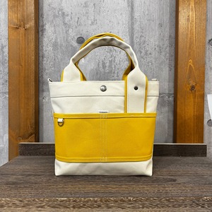 当店人気No.1.▽Bi Color Tote "M"【サンドビーチ×マスタード】