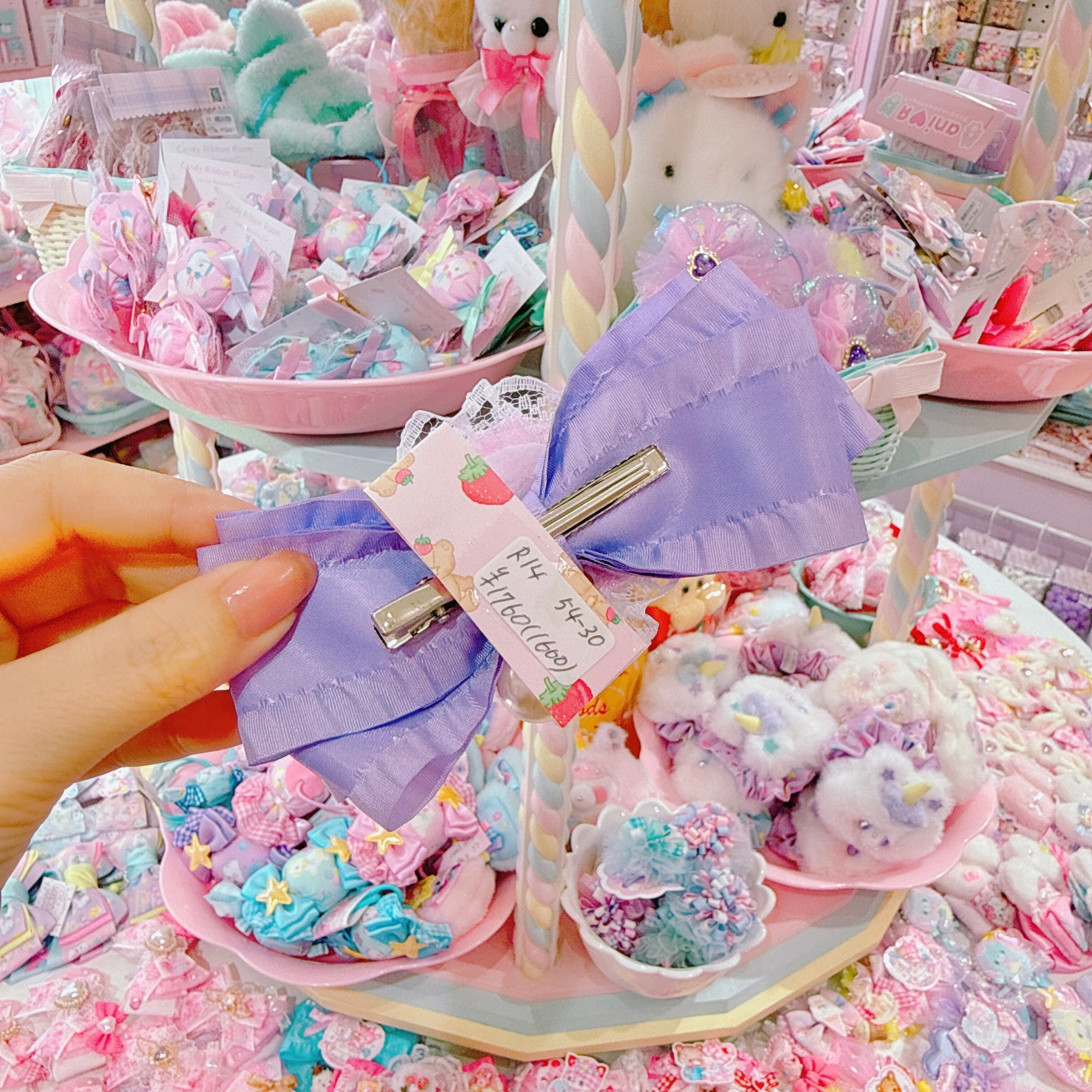 【R14】54-30くるみチュールリボンヘアクリップ