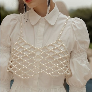 pearl vest accessory<a1511>