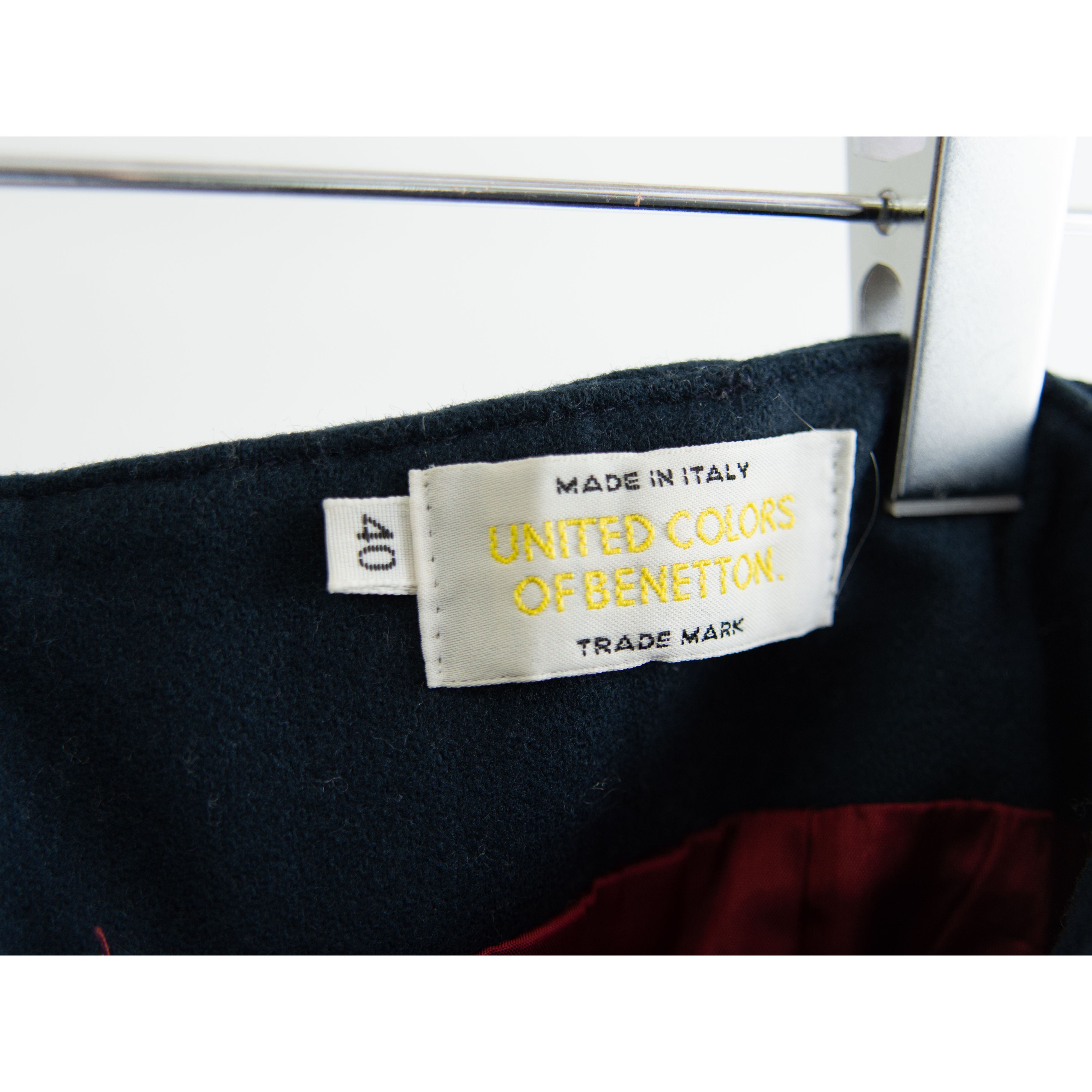 【UNITED COLORS OF BENETTON】Made in Italy Midi length slit skirt(ベネトン イタリア製ミディ丈スリットスカート)11a