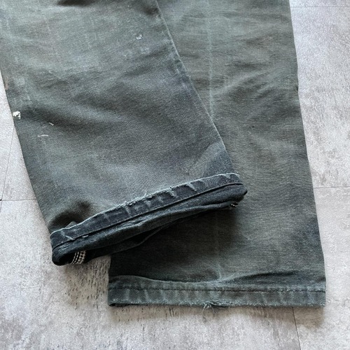 00s ブラック ダブルニー Carhartt B01 BLK 32×34 詳細写真18