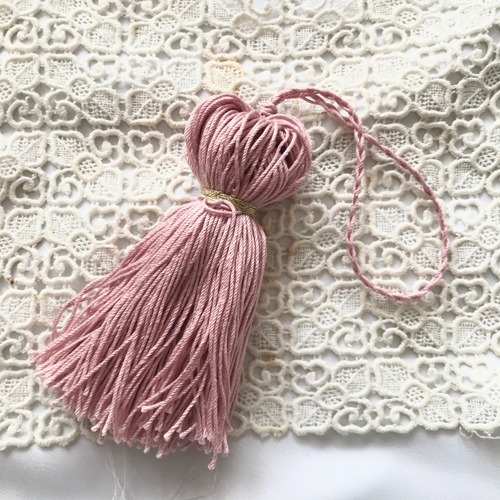 インド製綿100％糸で作ったハンドメイドタッセル Old rose
