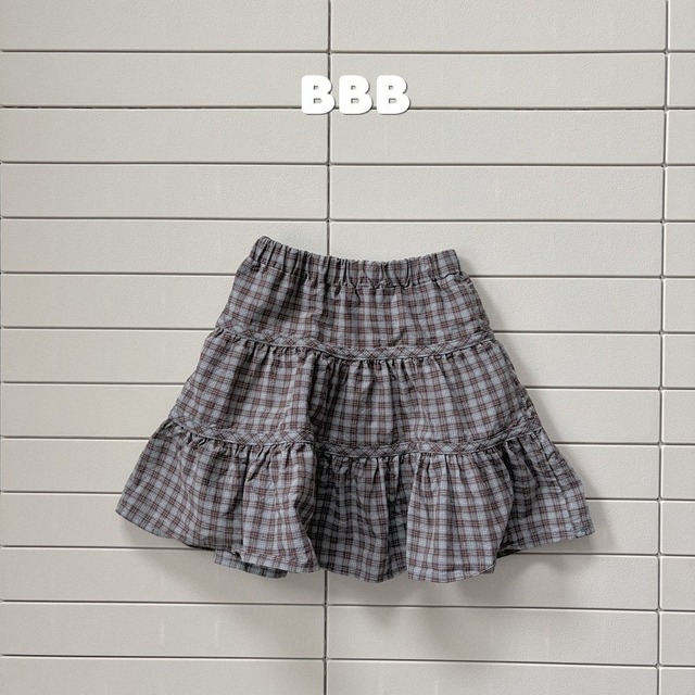 《予約》送料無料【Bella bambina】Check Skirt