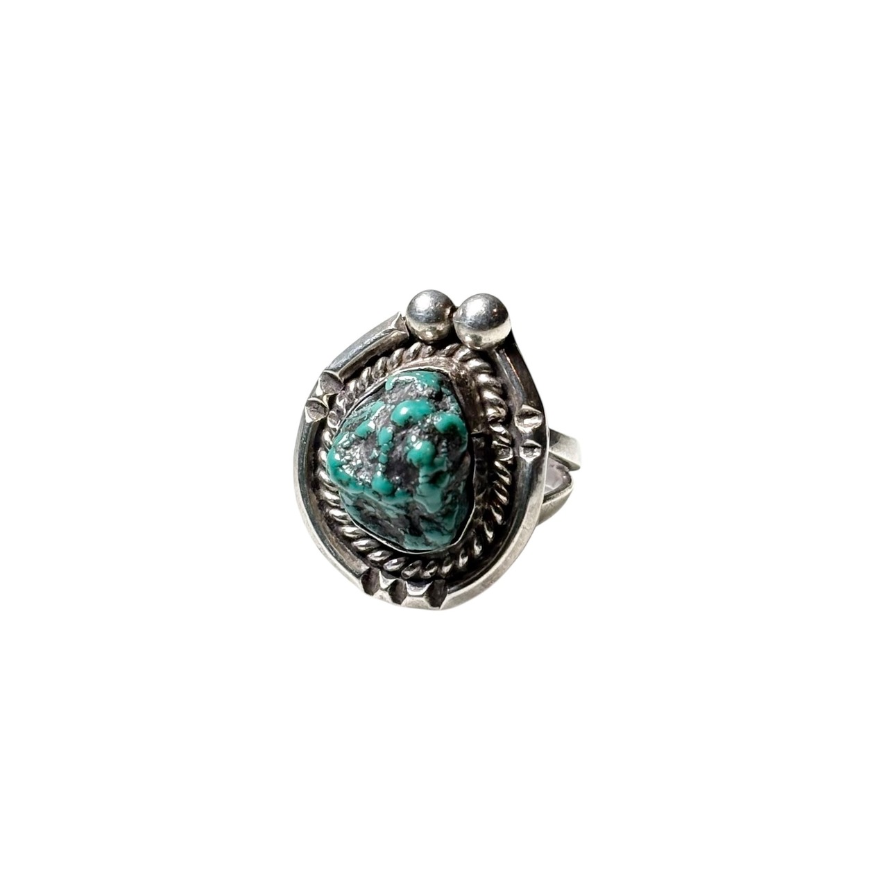 vintage Native American silver turquoise ring