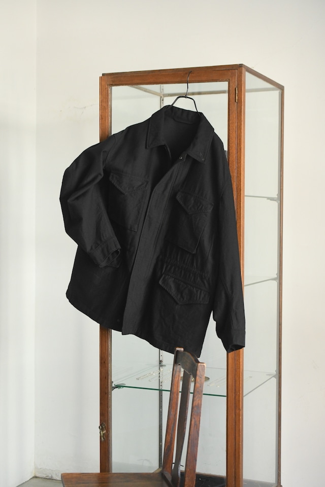 BAUTH / COTTON WOOL MILITARY BLOUSON (BLACK)