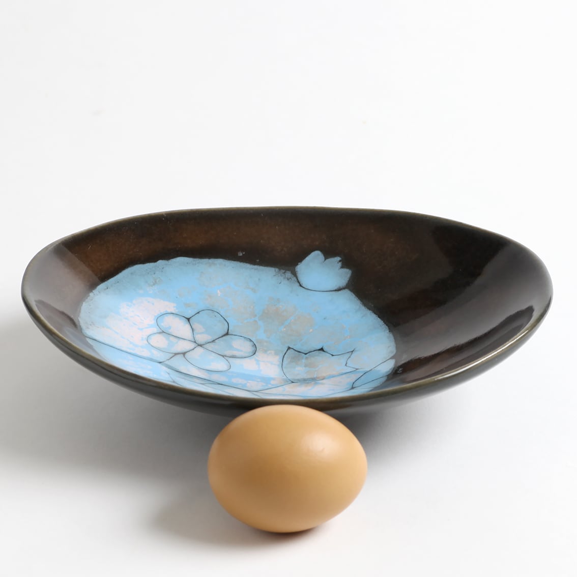 Pentik Studio ペンティック・スタジオ 青い実と鳥の絵皿 北欧