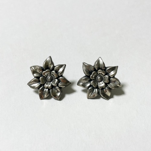 Vintage Sterling Flower Earrings
