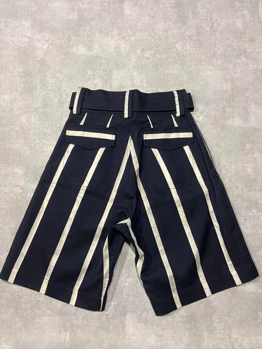 E.TAUTZ 16ss ハーフパンツ　ストライプ　ベルト付 | CHASE powered by BASE