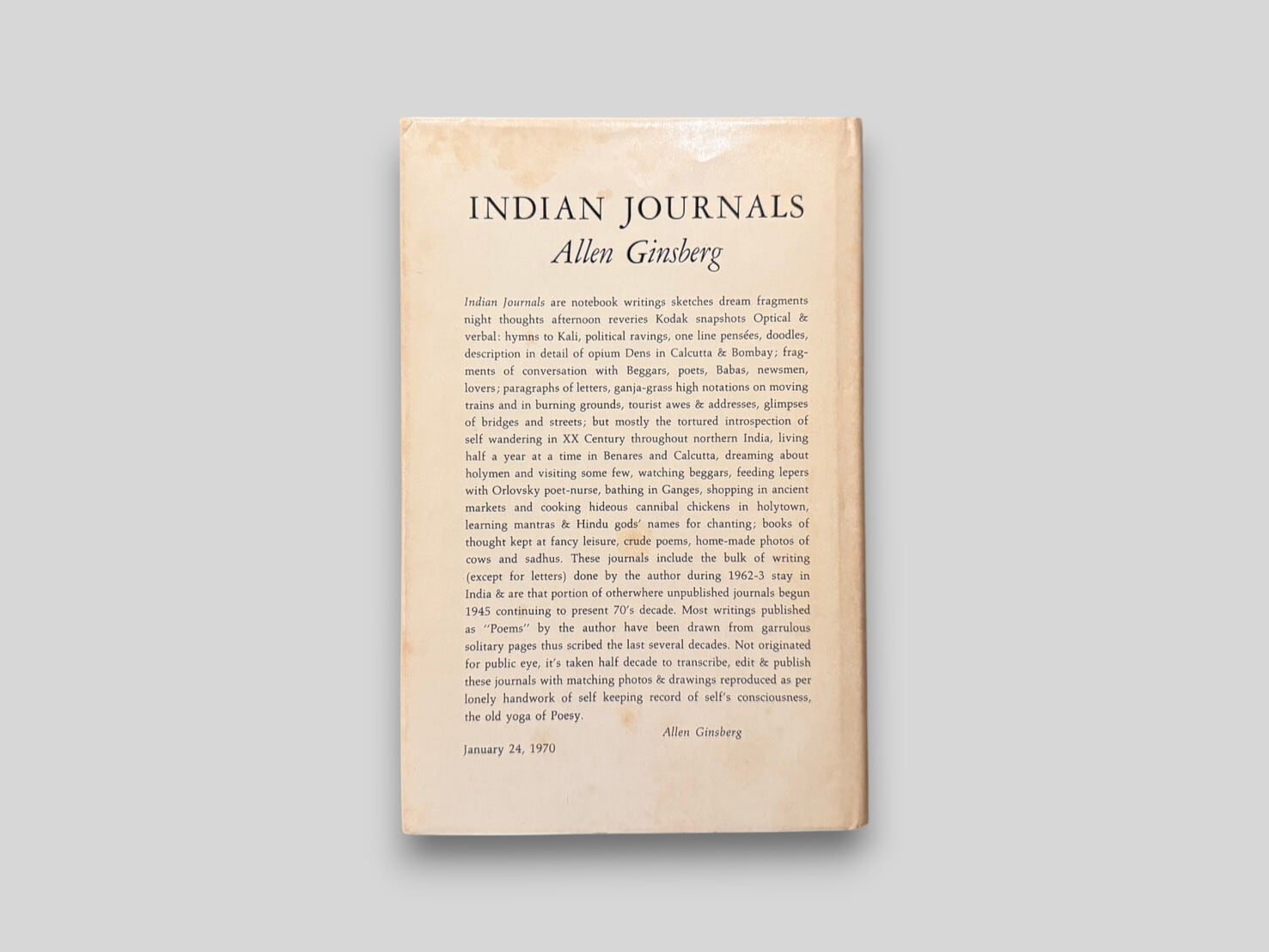 SL1235】【FIRST EDITION】Indian Journals: March 1962-May 1963(1970