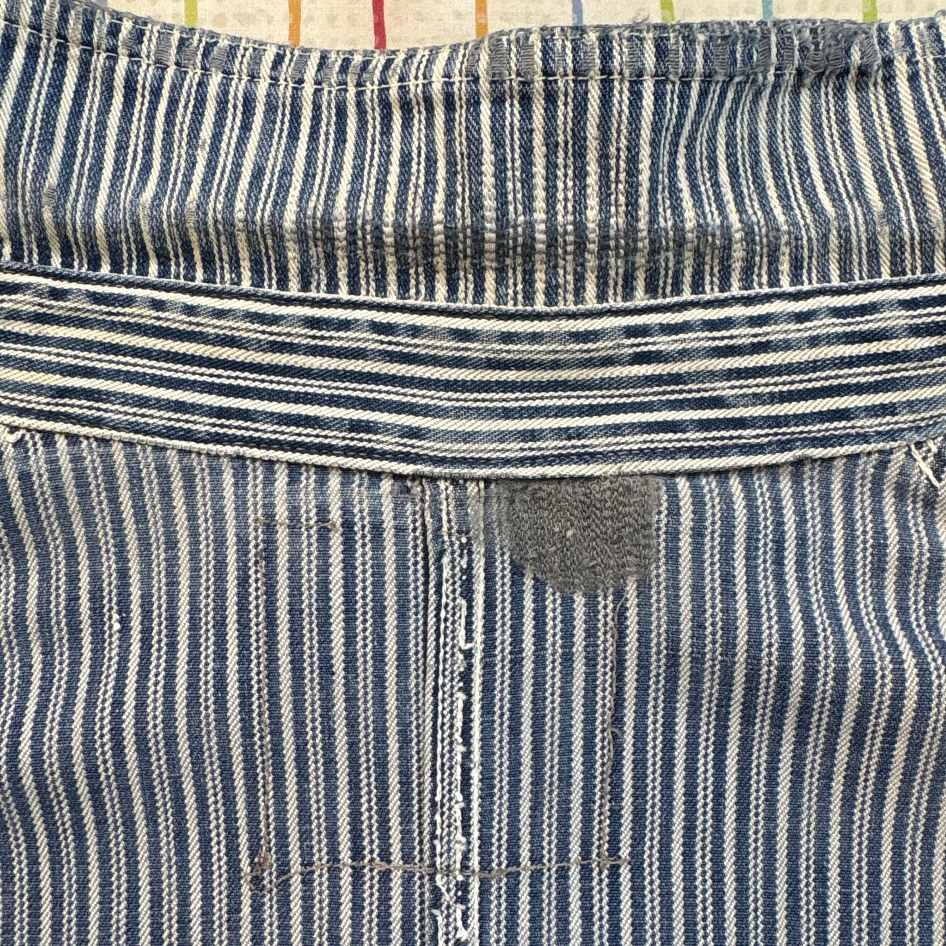 30s Anthony's BUCKHIDE チンストラップ ヒッコリー カバーオール